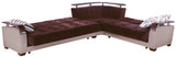Natural Colins Brown Storage Sleeper Sectional from Bellona - Luna Furniture