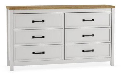 Kerisden White/Brown Dresser