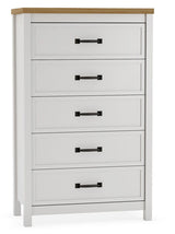 Kerisden White/Brown Chest of Drawers