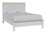 Kerisden White/Brown Full Panel Complete Bed Frame