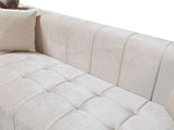 Elisha Ivory Velvet Double Chaise Sectional from Nova Furniture - Luna Furniture