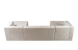 Elisha Ivory Velvet Double Chaise Sectional from Nova Furniture - Luna Furniture