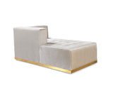 Elisha Ivory Velvet Double Chaise Sectional from Nova Furniture - Luna Furniture