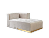 Elisha Ivory Velvet Double Chaise Sectional from Nova Furniture - Luna Furniture