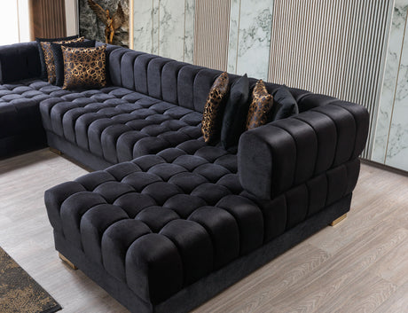 Ariana Black Velvet Double Chaise Sectional-ARIANABLACK-SEC-Nova-NOVA_109477.jpg-Luna Furniture