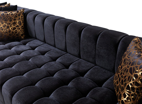 Ariana Black Velvet Double Chaise Sectional-ARIANABLACK-SEC-Nova-NOVA_109479.jpg-Luna Furniture