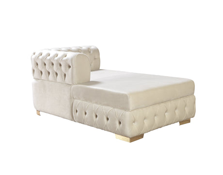 Matilda Ivory Velvet Double Chaise Sectional from Nova Furniture - Luna Furniture