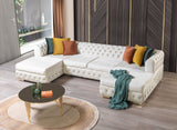 Matilda Ivory Velvet Double Chaise Sectional from Nova Furniture - Luna Furniture