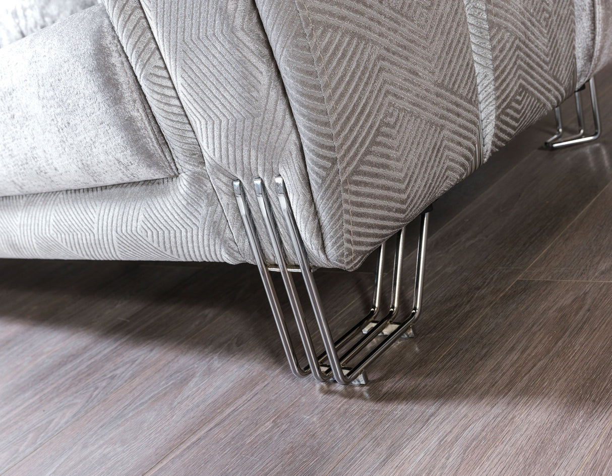 Santana Silver Velvet Sofa from Nova Furniture - Luna Furniture