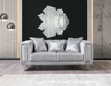 Santana Silver Velvet Loveseat from Nova Furniture - Luna Furniture
