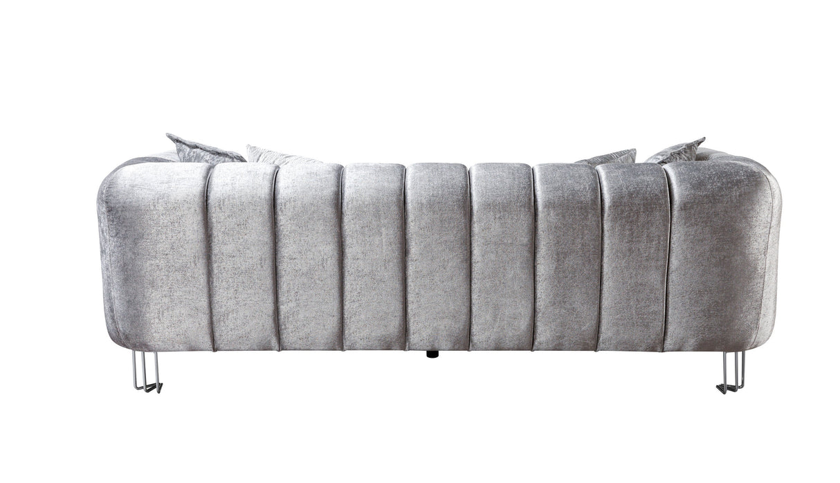 Santana Silver Velvet Sofa from Nova Furniture - Luna Furniture