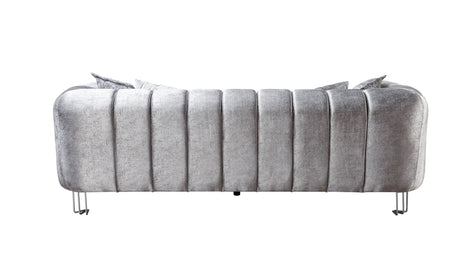 Santana Silver Velvet Sofa from Nova Furniture - Luna Furniture