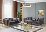 Santana Smoke Velvet Living Room Set from Nova Furniture - Luna Furniture