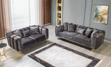 Santana Smoke Velvet Living Room Set from Nova Furniture - Luna Furniture