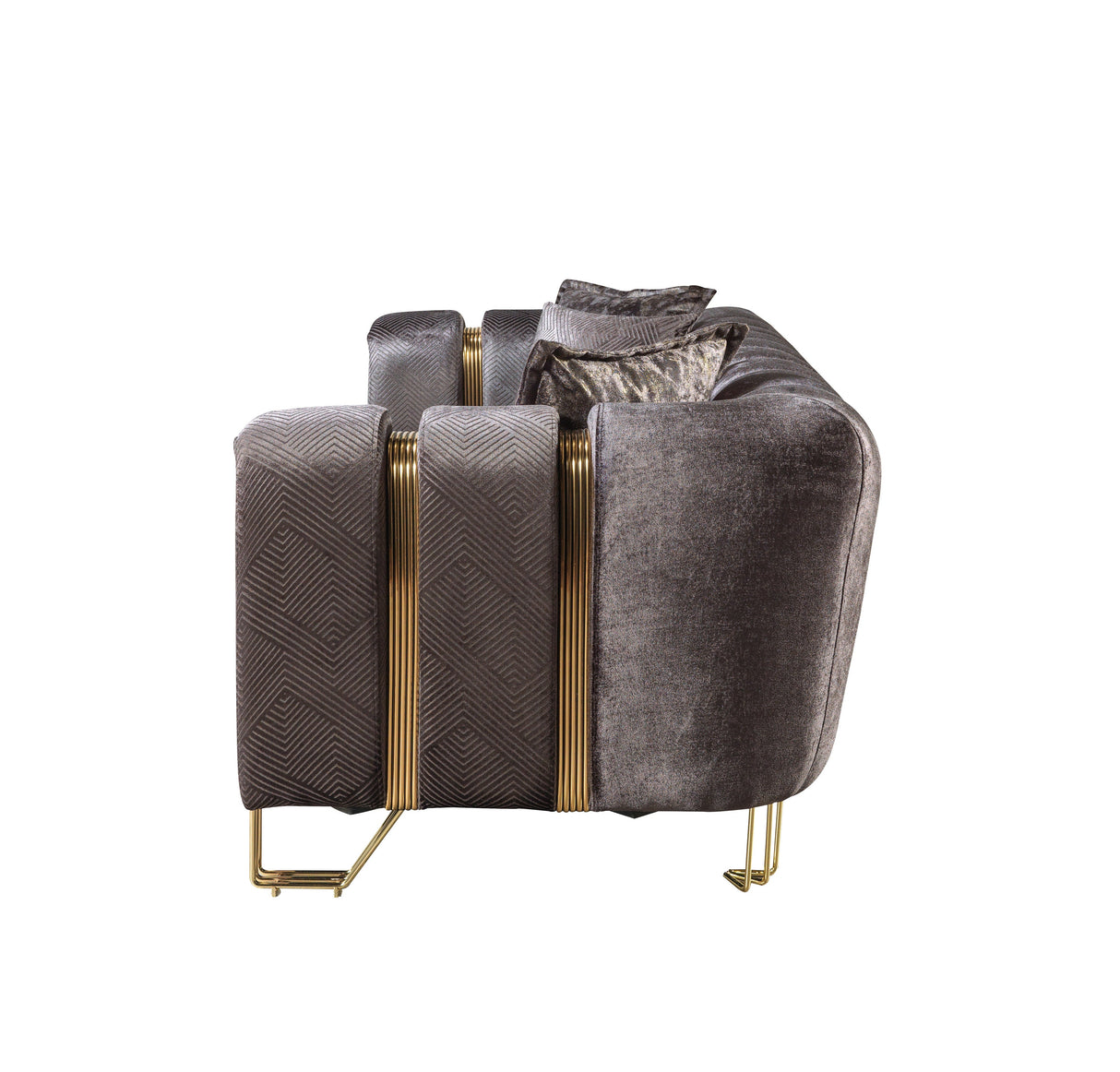 Santana Smoke Velvet Living Room Set from Nova Furniture - Luna Furniture