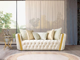 Fanci Ivory Velvet Sofa & Loveseat from Nova Furniture - Luna Furniture