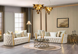 Fanci Ivory Velvet Sofa & Loveseat from Nova Furniture - Luna Furniture