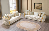 Fanci Ivory Velvet Sofa & Loveseat from Nova Furniture - Luna Furniture