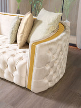 Fanci Ivory Velvet Sofa & Loveseat from Nova Furniture - Luna Furniture