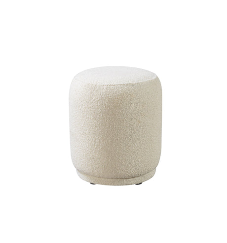 Cloe Ivory Boucle Stool from Nova Furniture - Luna Furniture