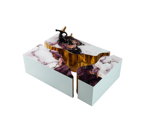 Dream White Marble 3-Piece Coffee Table from Nova Furniture - Luna Furniture