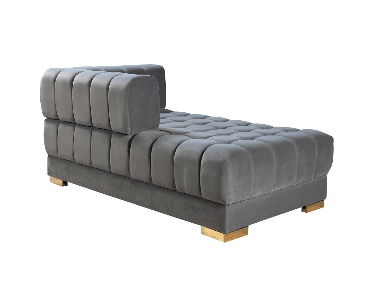 Ariana Gray Velvet Double Chaise Sectional from Nova Furniture - Luna Furniture