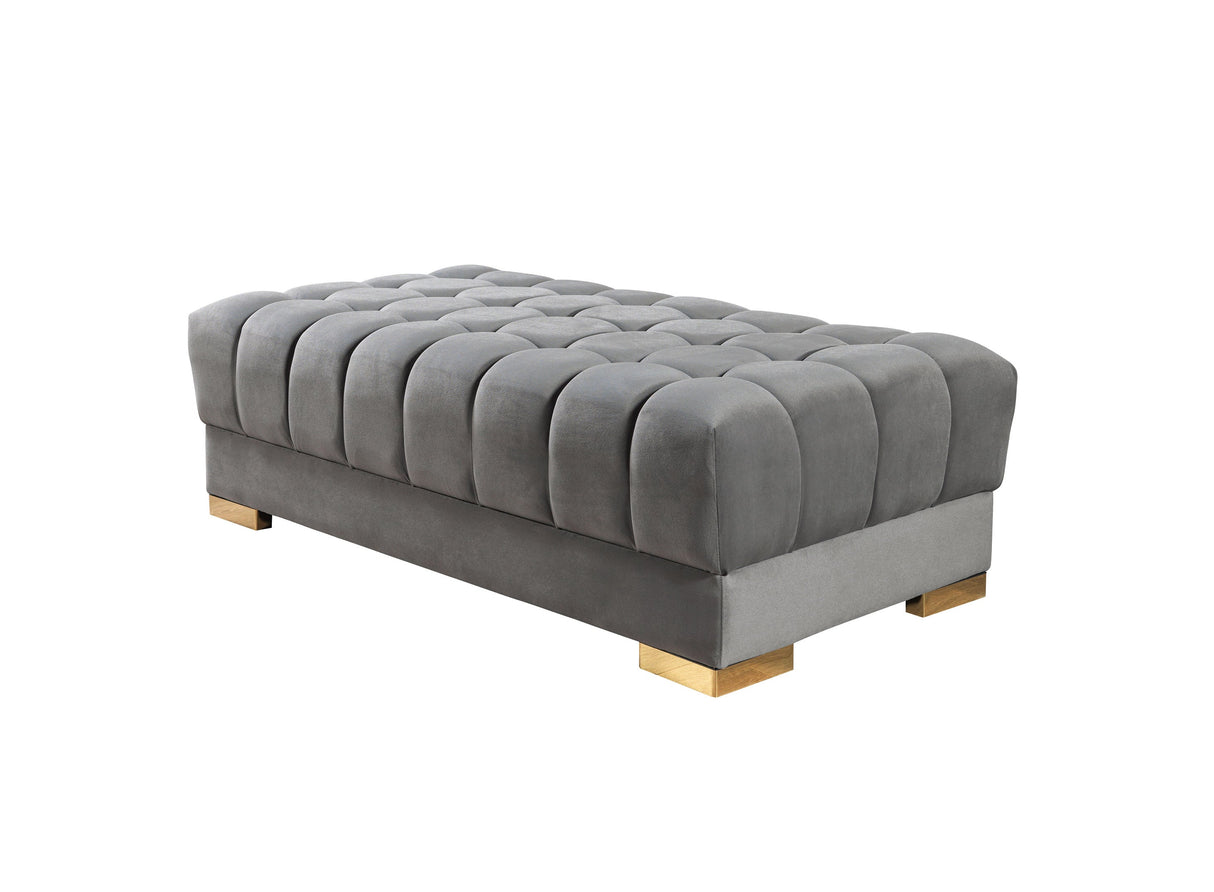Ariana Gray Velvet Double Chaise Sectional from Nova Furniture - Luna Furniture