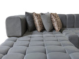 Ariana Gray Velvet Double Chaise Sectional from Nova Furniture - Luna Furniture