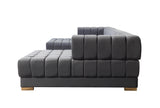 Ariana Gray Velvet Double Chaise Sectional from Nova Furniture - Luna Furniture
