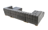 Ariana Gray Velvet Double Chaise Sectional from Nova Furniture - Luna Furniture