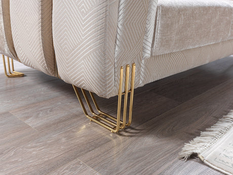 Santana Ivory Velvet Living Room Set from Nova Furniture - Luna Furniture