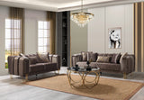 Santana Coffee Velvet Living Room Set from Nova Furniture - Luna Furniture