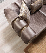 Santana Coffee Velvet Sofa from Nova Furniture - Luna Furniture