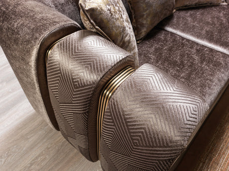 Santana Coffee Velvet Living Room Set from Nova Furniture - Luna Furniture