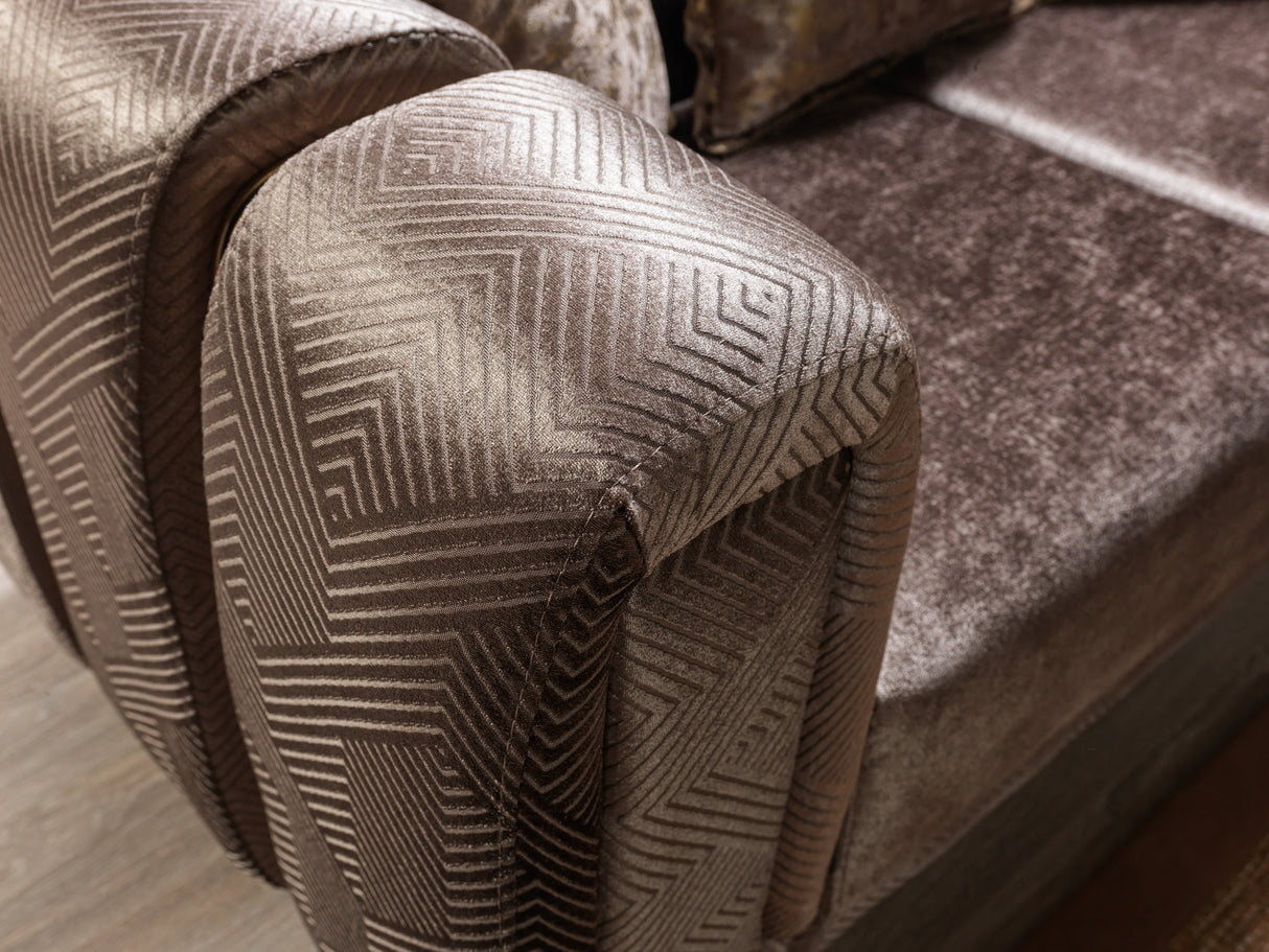 Santana Coffee Velvet Sofa from Nova Furniture - Luna Furniture