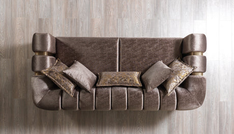 Santana Coffee Velvet Sofa from Nova Furniture - Luna Furniture