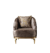 Santana Coffee Velvet Chair from Nova Furniture - Luna Furniture