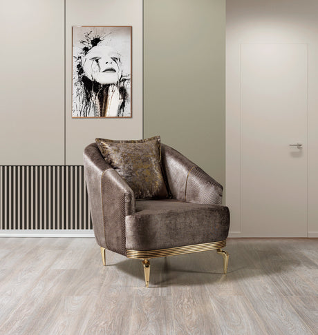 Santana Coffee Velvet Chair from Nova Furniture - Luna Furniture