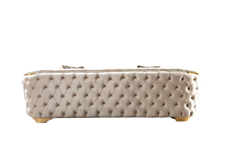 Lupino Ivory Velvet Living Room Set from Nova Furniture - Luna Furniture