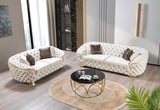 Lupino Ivory Velvet Living Room Set from Nova Furniture - Luna Furniture