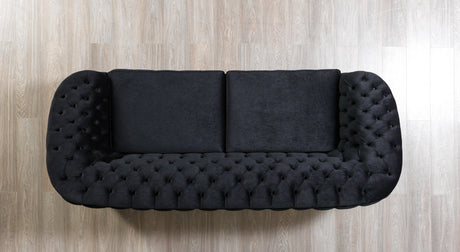 Lupino Black Velvet Living Room Set from Nova Furniture - Luna Furniture