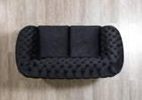 Lupino Black Velvet Living Room Set from Nova Furniture - Luna Furniture