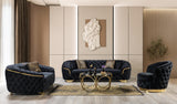 Lupino Black Velvet Living Room Set from Nova Furniture - Luna Furniture