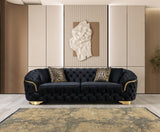 Lupino Black Velvet Living Room Set from Nova Furniture - Luna Furniture