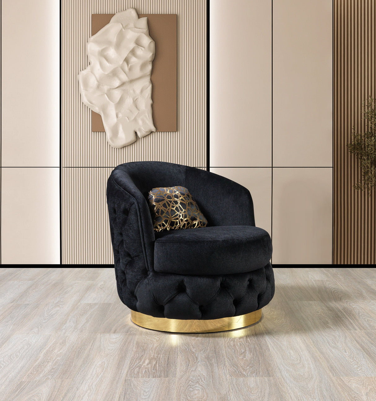 Lupino Black Velvet Living Room Set from Nova Furniture - Luna Furniture
