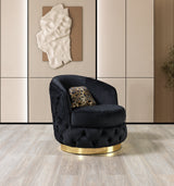 Lupino Black Velvet Living Room Set from Nova Furniture - Luna Furniture
