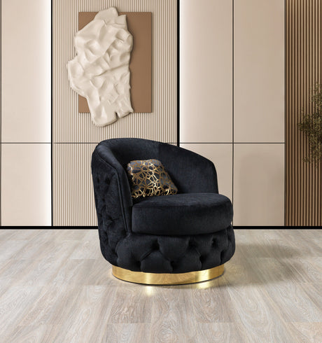 Lupino Black Velvet Living Room Set from Nova Furniture - Luna Furniture
