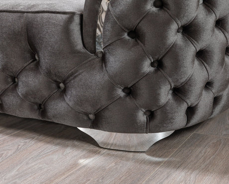 Lupino Gray Velvet Loveseat 79" from Nova Furniture - Luna Furniture