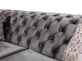 Lupino Gray Velvet Loveseat 79" from Nova Furniture - Luna Furniture