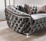 Lupino Gray Velvet Loveseat 79" from Nova Furniture - Luna Furniture